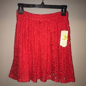 Brand new with tags! Red floral Gianni Bini skirt